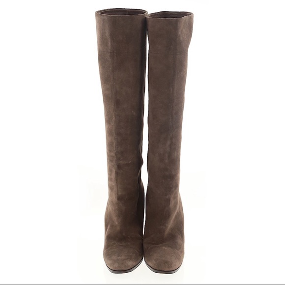 Prada Grey Suede Knee High Boot Sz 38.5 - Picture 2 of 4